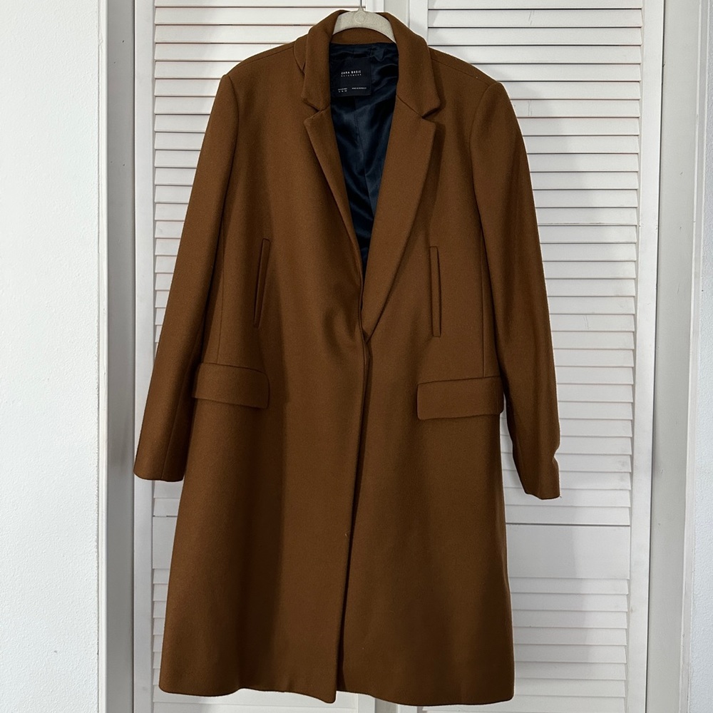 Zara Basic Camel Coat | XL